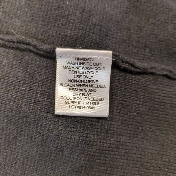 Liz Claiborne Womens M Color Block 3/4 Sleeve Open Cardigan Red White Black Gray - Picture 6 of 8